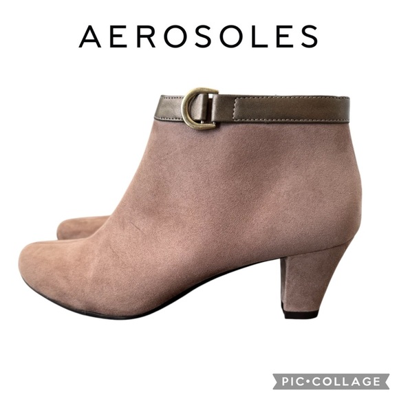 Aerosoles suede Women Shore Enough ankle Boots size 8.5 light brown - Picture 1 of 11